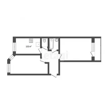 2-к кв. Тюменская область, Тюмень ул. Мельникайте, 144 (68.3 м)