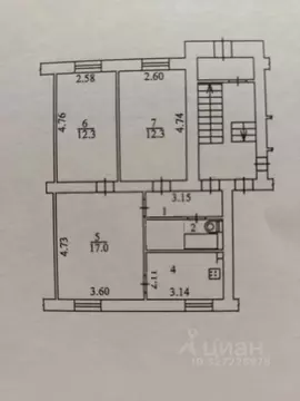 3-к кв. Калужская область, Калуга ул. Поле Свободы, 36 (56.0 м)
