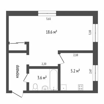 1-комнатная квартира: Омск, посёлок Степной, улица 40 лет Ракетных ...