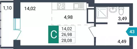 Студия Забайкальский край, Чита ул. Бабушкина, 42Б (30.03 м)