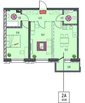 2-к кв. Иркутская область, Иркутск Правобережный округ, Лотос жилой ...