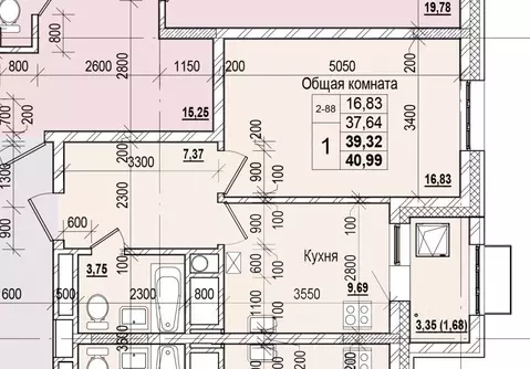 1-к кв. Саха (Якутия), Якутск ул. Чкалова, 47 (39.32 м)