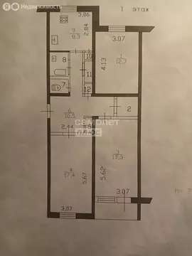 3-комнатная квартира: Выборг, проспект Победы, 31А (73.2 м)