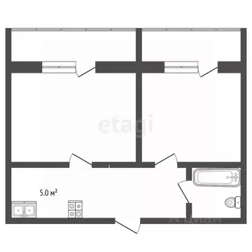 2-к кв. Ставропольский край, Пятигорск ул. Орджоникидзе (38.7 м)