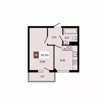 1-к кв. Ростовская область, Аксайский район, Щепкинское с/пос, пос. ...