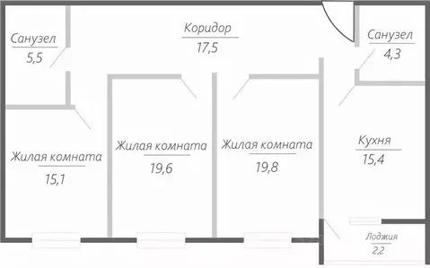 3-к кв. Самарская область, Тольятти ул. Фрунзе, 2В (99.4 м)