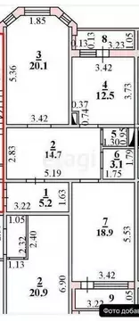 2-к кв. Липецкая область, Липецк ул. И.В. Свиридова, 20к3 (76.2 м)