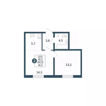 2-к кв. Кировская область, Киров Скандинавия жилой комплекс (41.5 м)