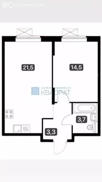 1-комнатная квартира: Ярославль, улица Лескова, 40 (43 м)