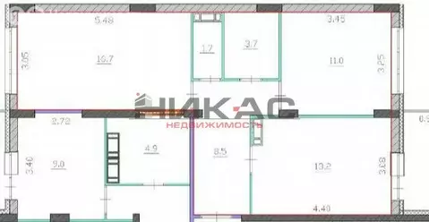 2-комнатная квартира: Ярославль, Брагинская улица, 18к4 (54.8 м)