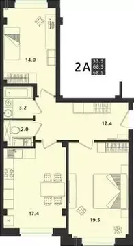2-к кв. Псковская область, Псковский район, Завеличенская волость, д. ...