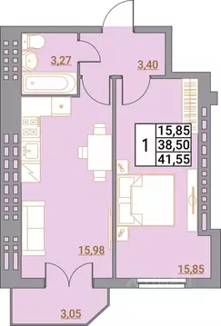 1-к кв. Ростовская область, Шахты пер. Бродского, 8 (41.55 м)
