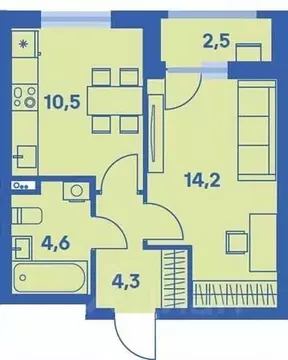 1-к кв. Пермский край, Пермь ул. Карпинского, 115 (34.9 м)