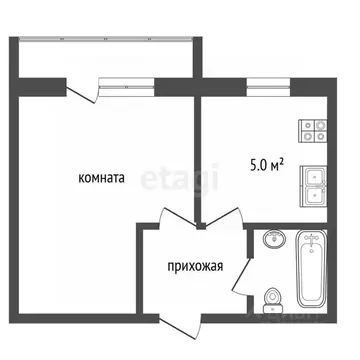 1-к кв. Ярославская область, Рыбинск Карякинская ул., 41 (28.3 м)