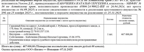 Гараж в Алтайский край, Рубцовск проезд Кирпичного завода, 17Б (24 м)