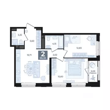2-к кв. Свердловская область, Екатеринбург Втузгородок жилрайон, Б26 ...