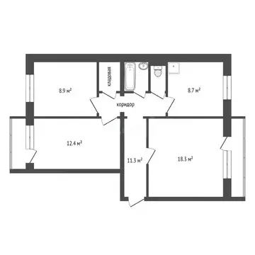 3-к кв. Красноярский край, Красноярск имени газеты Красноярский ...