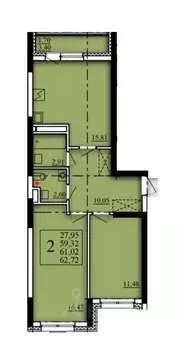2-к кв. Башкортостан, Уфа Затон-Восточный жилрайон, Паруса жилой ...