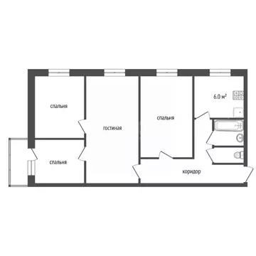 4-к кв. Тамбовская область, Тамбов городской округ, пос. Строитель, ...