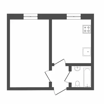 1-комнатная квартира: Тюмень, Широтная улица, 59 (29.4 м)