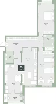 Свободной планировки кв. Курганская область, Курган Заозерный ...