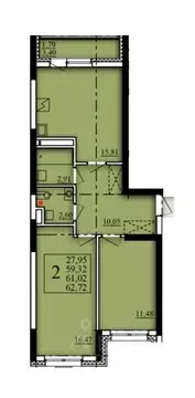 2-к кв. Башкортостан, Уфа Затон-Восточный жилрайон, Паруса жилой ...