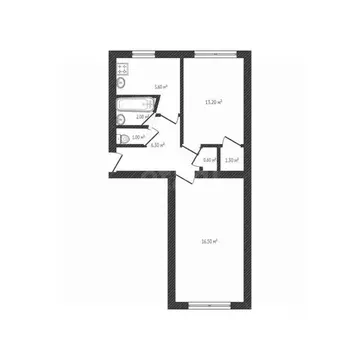 2-к кв. Брянская область, Брянск ул. Софьи Перовской, 16 (46.5 м)
