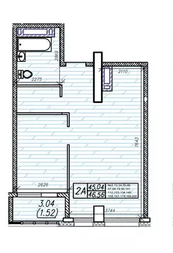 2-к кв. Приморский край, Владивосток Енисейская ул. (46.56 м)