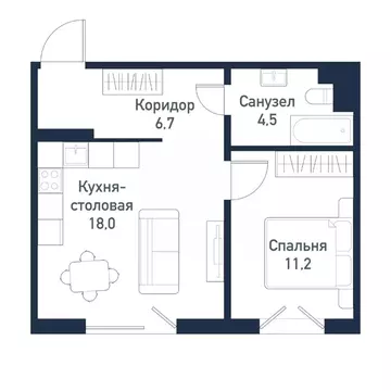 1-к кв. Челябинская область, Челябинский городской округ, пос. ...