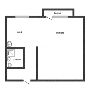 1-комнатная квартира: Бийск, улица Александра Пушкина, 188к3 (33 м)