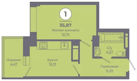 1-к кв. Ростовская область, Ростов-на-Дону Левенцовский мкр, ...