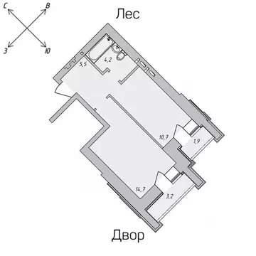 1-к кв. Томская область, Томск Нижний пер., 51 (36.93 м)