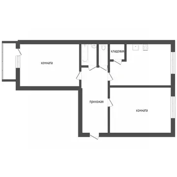 2-к кв. Вологодская область, Вологда ул. Маршала Конева, 20Б (47.9 м)