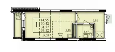 1-к кв. Башкортостан, Уфа Затон-Восточный жилрайон, Паруса жилой ...
