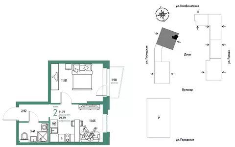 2-к кв. Свердловская область, Екатеринбург муниципальное образование, ...