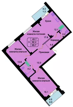 3-к кв. Псковская область, Псковский район, Писковичская волость, д. ...