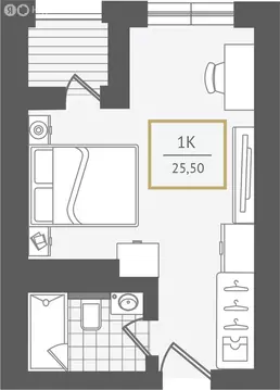 Квартира-студия: Адлер, улица Ленина, 280А (25.8 м)