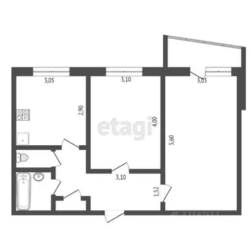 2-к кв. Тюменская область, Тюмень Транспортная ул., 108 (50.6 м)