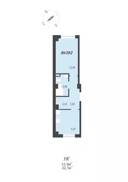 1-к кв. Свердловская область, Екатеринбург ул. Круговая, 18 (32.7 м)