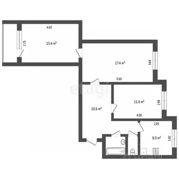 3-к кв. Ямало-Ненецкий АО, Новый Уренгой Советский мкр, 6/1 (65.3 м)