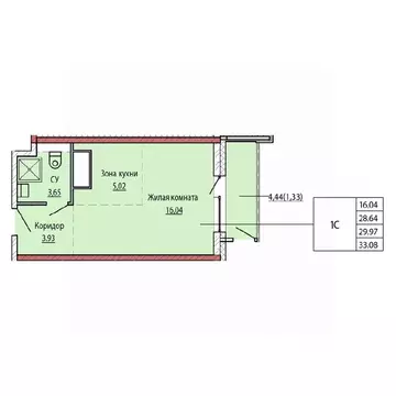 1-к кв. Хабаровский край, Хабаровск ул. Карла Маркса (29.15 м)