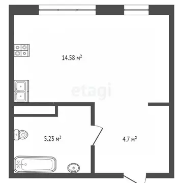 Студия Тюменская область, Тюмень Ставропольская ул., 95 (25.5 м)