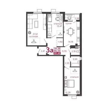 3-к кв. Пензенская область, Пенза ул. Высокая, 20 (89.48 м)