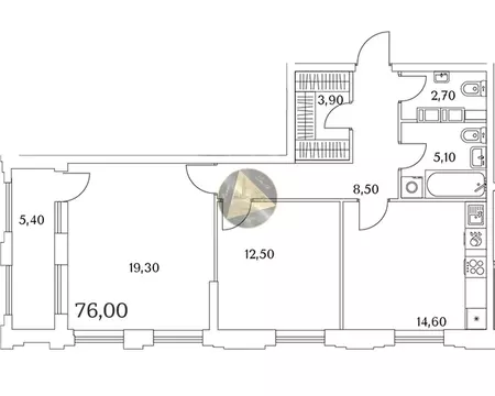 2-комнатная квартира: Санкт-Петербург, Планерная улица, 99 (76 м)
