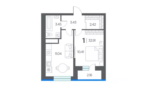 1-к кв. Рязанская область, Рязанский район, Дядьковское с/пос, с. ...