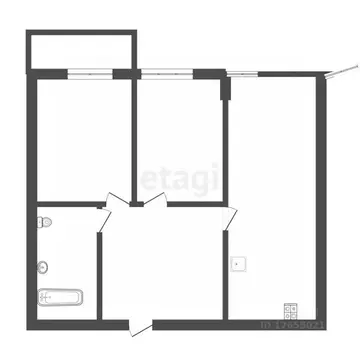 2-к кв. Костромская область, Кострома пос. Волжский, 7-й кв-л, 1 (50.8 ...