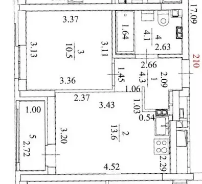 1-комнатная квартира: Екатеринбург, Тенистая улица, 39 (34.6 м)