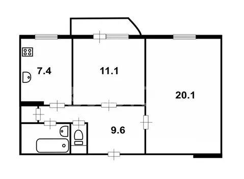 2-комнатная квартира: Санкт-Петербург, проспект Авиаконструкторов, ...
