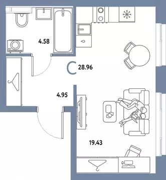Студия Московская область, Мытищи Страна.Парковая жилой комплекс ...
