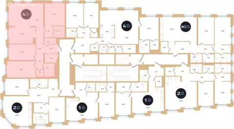 4-комнатная квартира: Уфа, жилой комплекс Зорге Премьер (132.12 м)